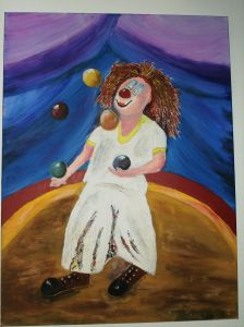 Clown mit Kugeln